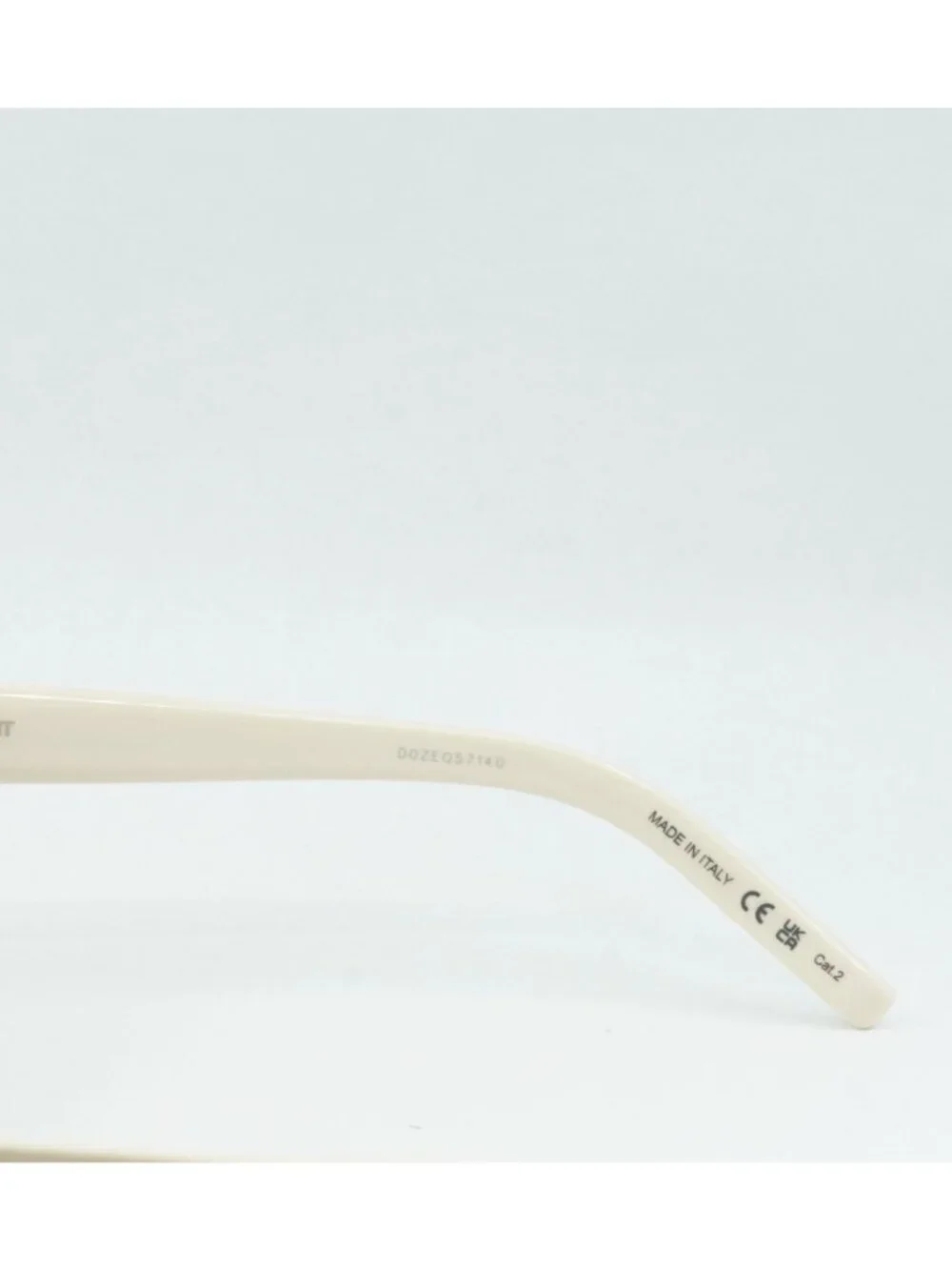 Saint Laurent SLM115 004 Sunglasses Ivory Cat Eye Frame, Brown Lenses